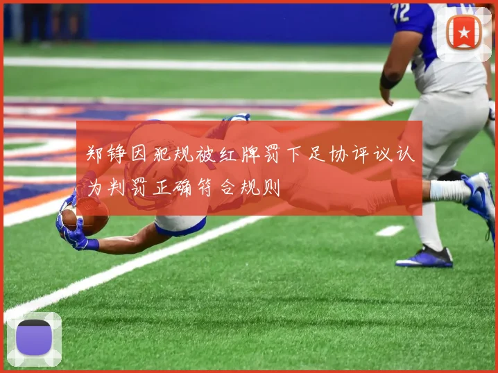郑铮因犯规被红牌罚下足协评议认为判罚正确符合规则